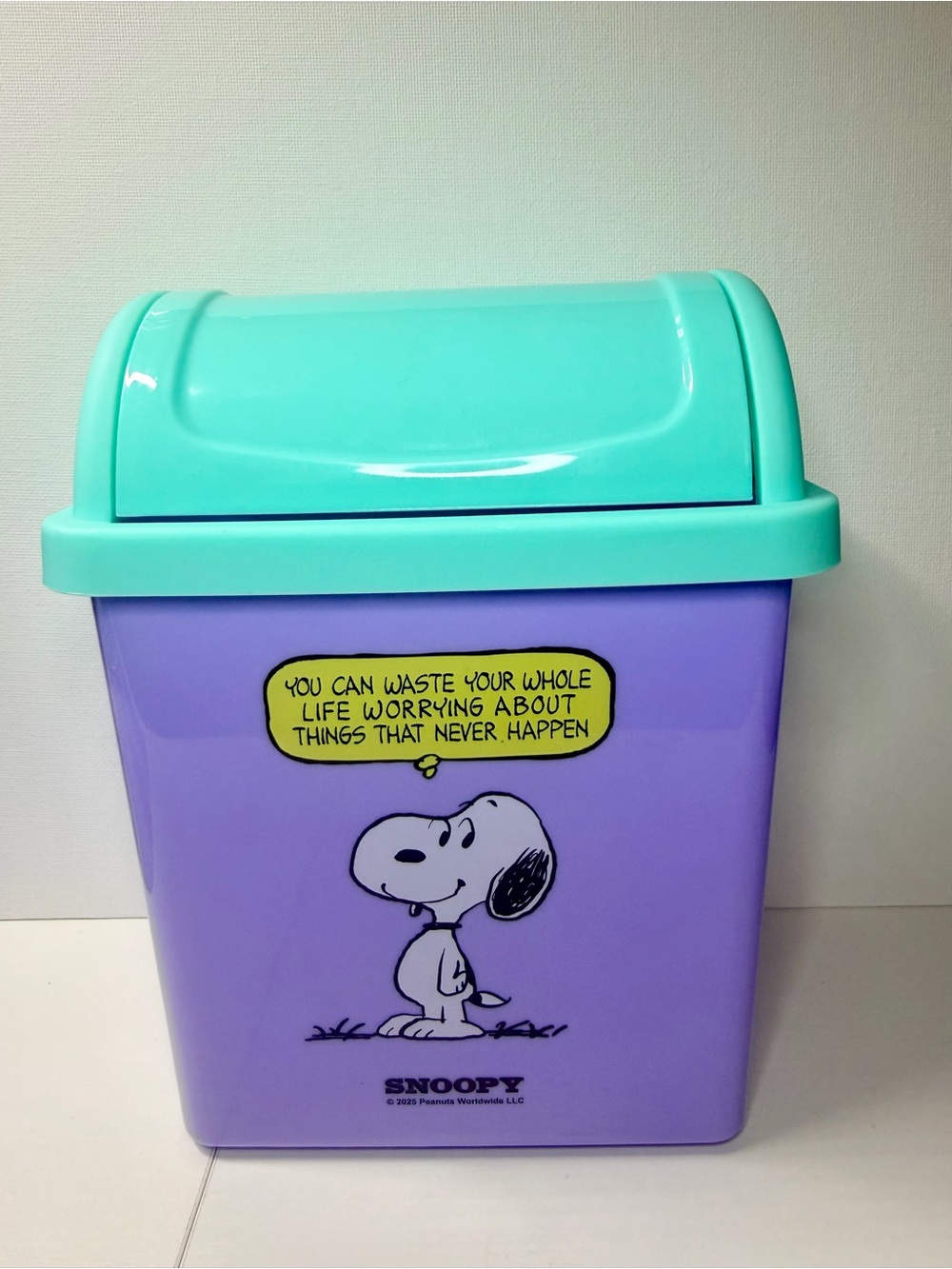 Lavender & Mint Snoopy Desktop Storage Bin